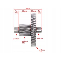 Transmission mode double intermediate wheel gy6 4t