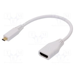 1 pcs x RASPBERRY PI - RPI-16338 - Cable, HDMI socket,micro HDMI plug, 0.235m, white