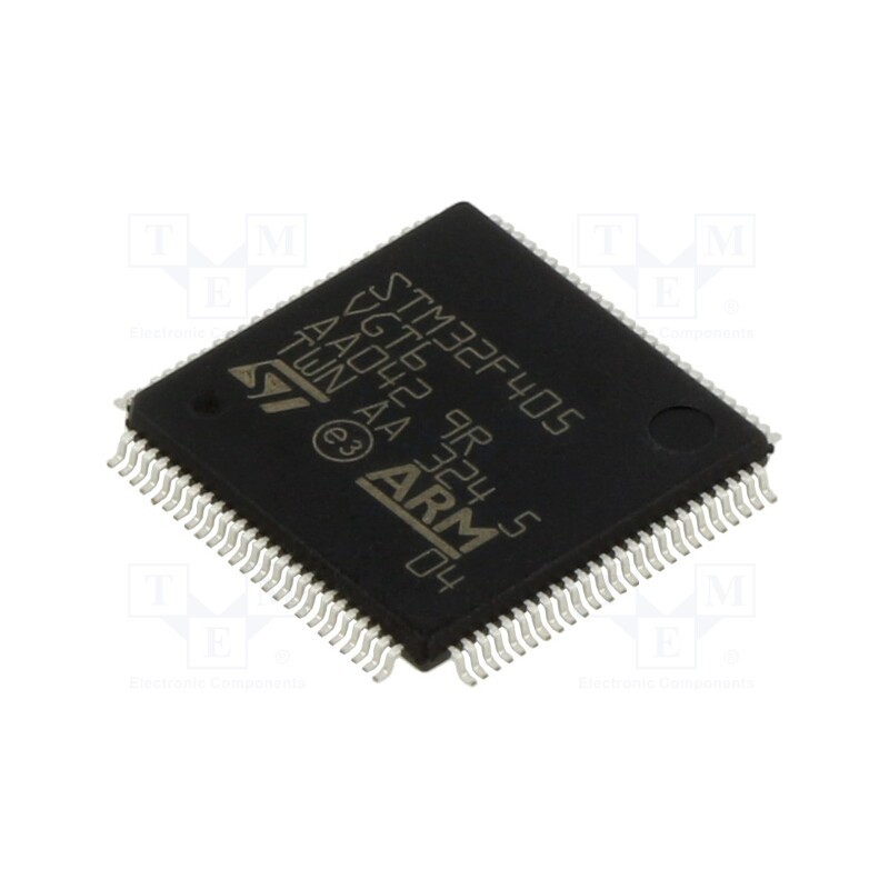 1 pcs x STMicroelectronics - STM32F405VGT6 - IC: ARM microcontroller, 168MHz, LQFP100, 1.8÷3.6VDC