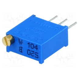 5 pcs x SR PASSIVES - T910W-100K - Potentiometer: mounting, multiturn, 100kΩ, 500mW, THT, ±10%, linear