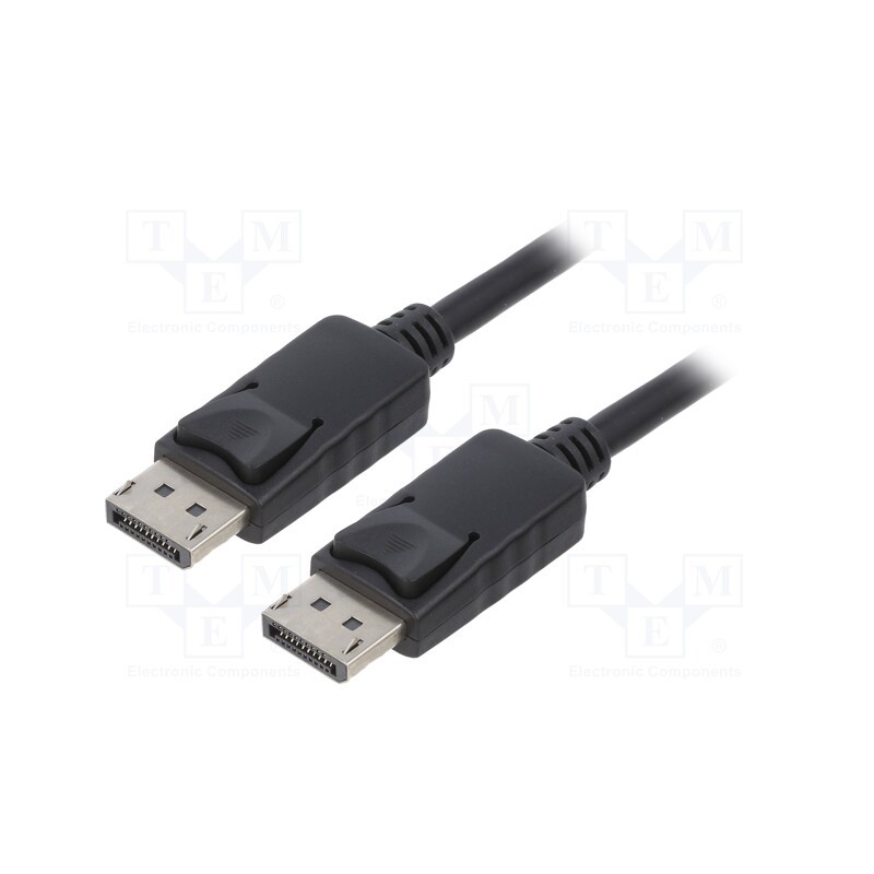 1 pcs x QOLTEC - 50372 - Cable, DisplayPort 1.2, DisplayPort plug,both sides, 1.5m, black