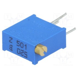 5 pcs x SR PASSIVES - T910Z-500R - Potentiometer: mounting, multiturn, 500Ω, 500mW, THT, ±10%, linear