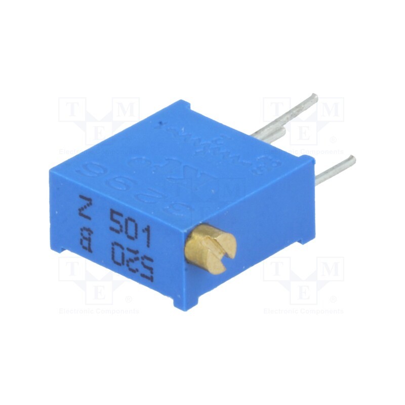5 pcs x SR PASSIVES - T910Z-500R - Potentiometer: mounting, multiturn, 500Ω, 500mW, THT, ±10%, linear