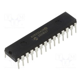 1 pcs x MICROCHIP TECHNOLOGY - AVR32DA28-I/SP - IC: AVR microcontroller, SPDIP28, 1.8÷5.5VDC, Ext.inter: 23, Cmp: 3