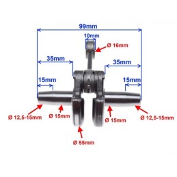 Crankshaft pocket bike mini cross quad atv