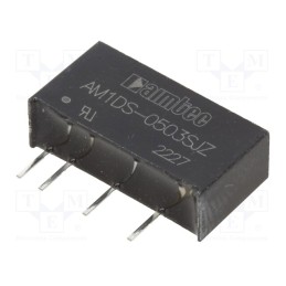 1 pcs x AIMTEC - AM1DS-0503SJZ - Converter: DC/DC, 1W, Uin: 4.5÷5.5V, Uout: 3.3VDC, Iout: 303mA, SIP7
