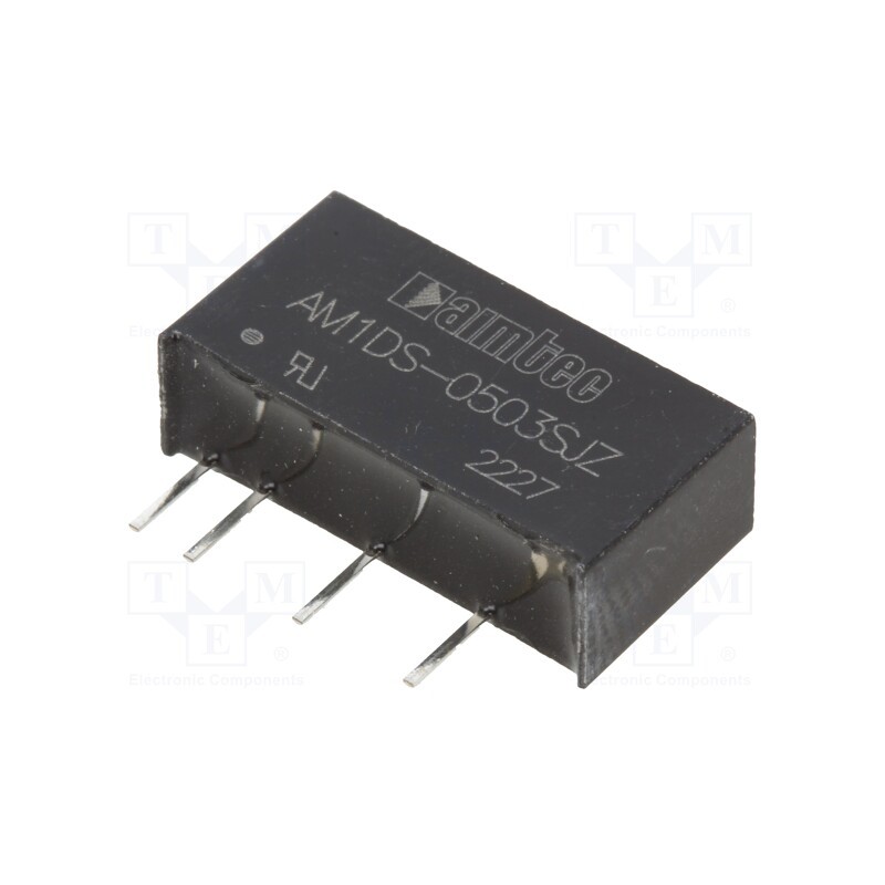 1 pcs x AIMTEC - AM1DS-0503SJZ - Converter: DC/DC, 1W, Uin: 4.5÷5.5V, Uout: 3.3VDC, Iout: 303mA, SIP7