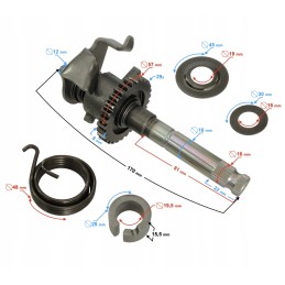 Foot starter shaft db250 mzk