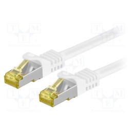 1 pcs x Goobay - 91092 - Patch cord, S/FTP, 6a, stranded, Cu, LSZH, white, 1.5m, 26AWG