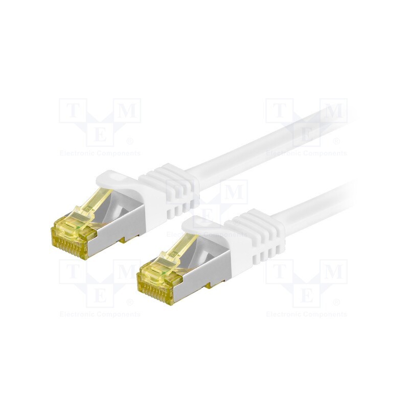 1 pcs x Goobay - 91092 - Patch cord, S/FTP, 6a, stranded, Cu, LSZH, white, 1.5m, 26AWG