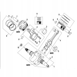 Piston rings cfmoto 600 x6 0600 0400a0