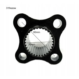 Hub, rear sprocket mount, 31 cutters, 4 holes, quad atv 200 250 automatic