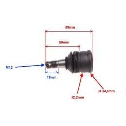 Atv 200 250 bashan pins wishbone lower end