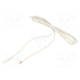 1 pcs x WEST POL - S21-TT-C100-500WH - Cable, 1x1mm2, wires,DC 5,5/2,1 socket, straight, white, 5m