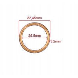 ATV 70 110 125 muffler gasket, copper
