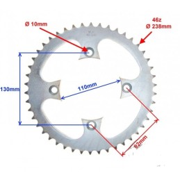 Rear sprocket 46z 530h shineray atv 300 ste