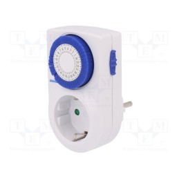 1 pcs x ORNO - OR-PRE-427-SCHUKO - Programmable time switch, 30min÷24h, 230VAC/16A, Usup: 230VAC