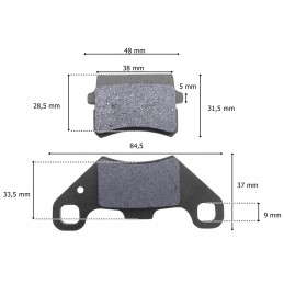 Brake pads quad atv 50 110 bashan 200 250