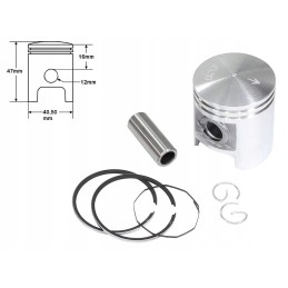 Piston Peugeot Buxy 40 50mm pin 12mm 2 grinds