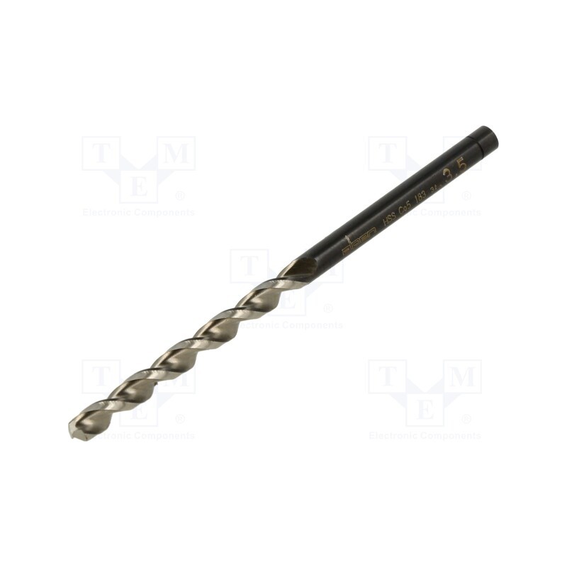 1 pcs x ALPEN-MAYKESTAG - 18300350100 - Drill bit, for metal, Ø: 3.5mm, L: 70mm, Working part len: 39mm