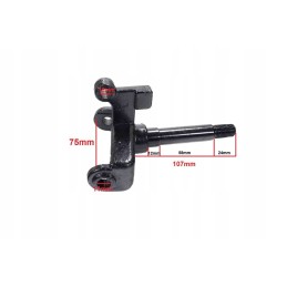 ATV 125 steering knuckle, left, hb drum brake