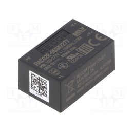 1 pcs x RECOM - RAC02E-05SK/277 - Converter: AC/DC, 2W, 85÷305VAC, 5VDC, Iout: 400mA, 72%, PCB, 4000V