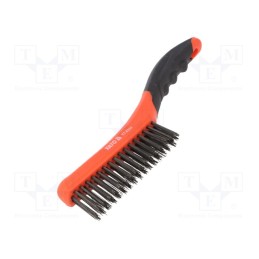 1 pcs x YATO - YT-6332 - Brush, wire, steel, plastic, 260mm, Number of rows: 4