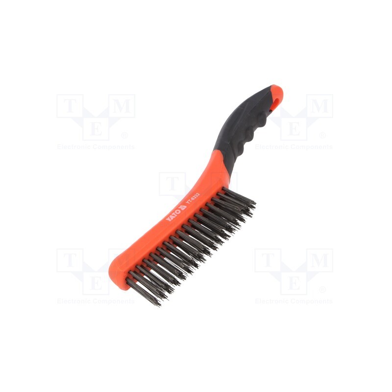 1 pcs x YATO - YT-6332 - Brush, wire, steel, plastic, 260mm, Number of rows: 4