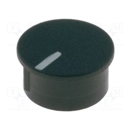 5 pcs x CLIFF - K85 CAPS BLACK - Cap, thermoplastic, push-in, Pointer: white, black