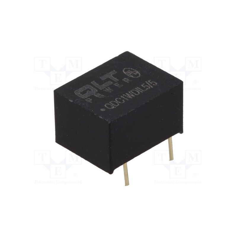 1 pcs x QLT POWER - QDC1WDIL5/5 - Converter: DC/DC, 1W, Uin: 4.5÷5.5V, Uout: 5VDC, DIP8, 0.03ppm/°C