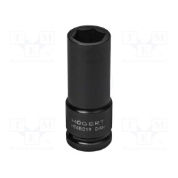 1 pcs x Hu00d6GERT TECHNIK - HT4R019 - Socket, 6-angles,socket spanner,impact, HEX 19mm, 1/2', long