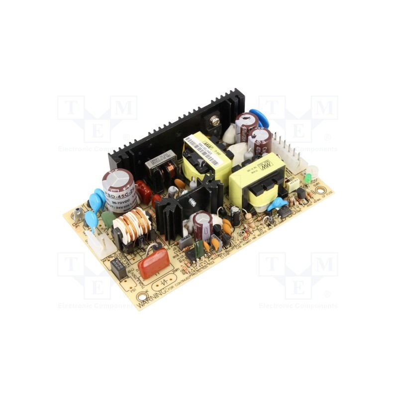 1 pcs x MEAN WELL - PSD-45C-5 - Converter: DC/DC, 45W, Uin: 36÷72V, Uout: 5VDC, Iout: 9A, 127x76x30mm