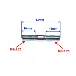 Exhaust stud m8x43 2 pcs barossa 250
