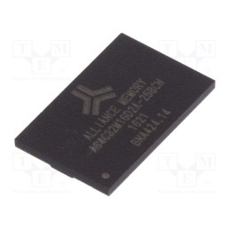 1 pcs x ALLIANCE MEMORY - AS4C32M16D2A-25BCN - IC: DRAM memory, 512MbDRAM, 32Mx16bit, 1.8V, 400MHz, 12.5ns, FBGA84