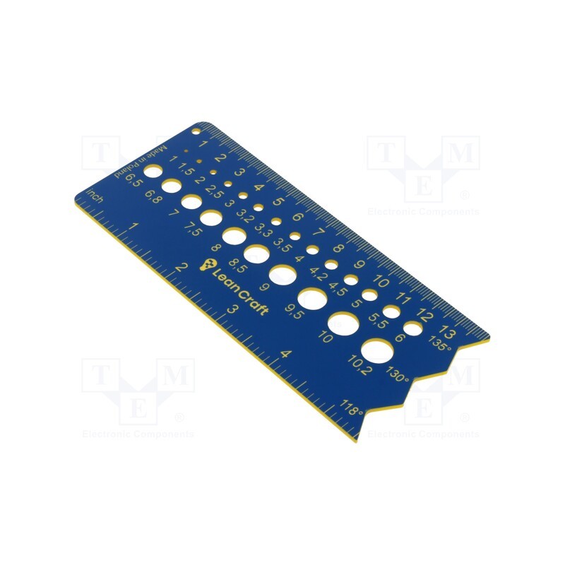 1 pcs x LeanCraft - SPR-DUZY-B - Size gauge, drill bits,screws, blue