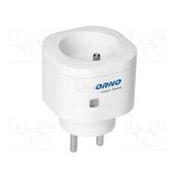 1 pcs x ORNO - OR-SH-1732 - Power socket, plug-in, 230VAC, IP20, 13A, 30m, OR-SH-1731, white
