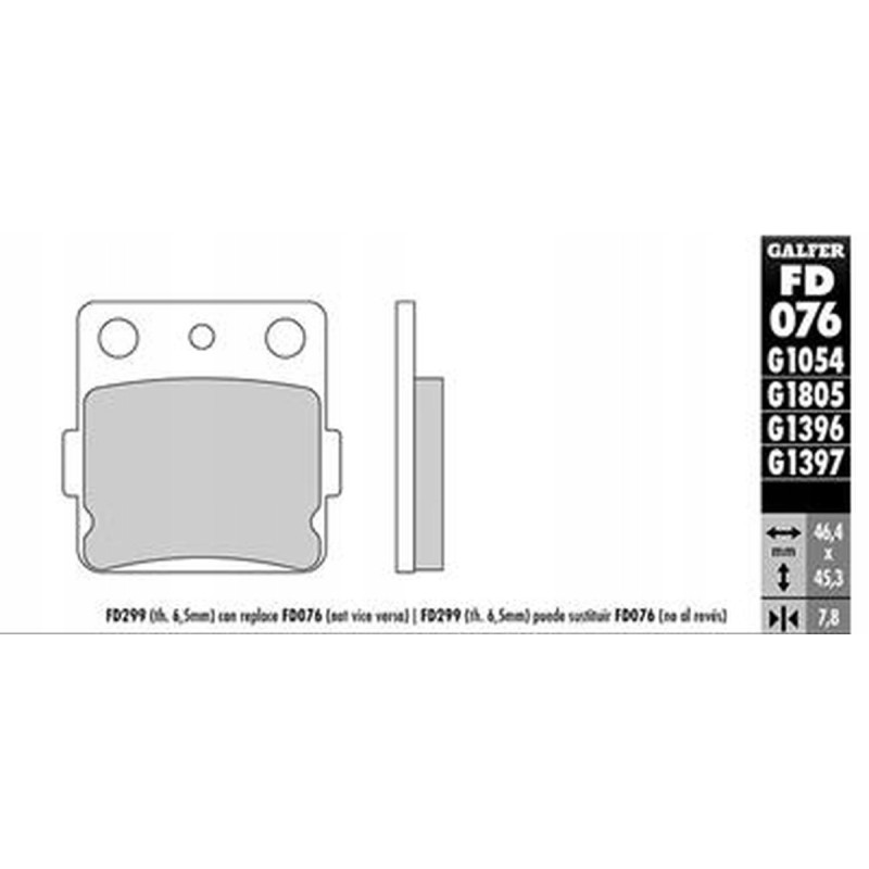 Galfer brake pads kh84, semi-metallic, thick