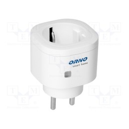 1 pcs x ORNO - OR-SH-1732(GS) - Power socket, plug-in, 230VAC, IP20, 30m, Control: wireless, white