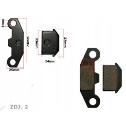 Brake pads atv 125 huab front quad