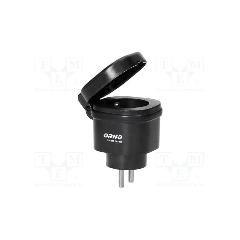 1 pcs x ORNO - OR-SH-1733 - Power socket, plug-in, 230VAC, IP44, 13A, 30m, OR-SH-1731, black