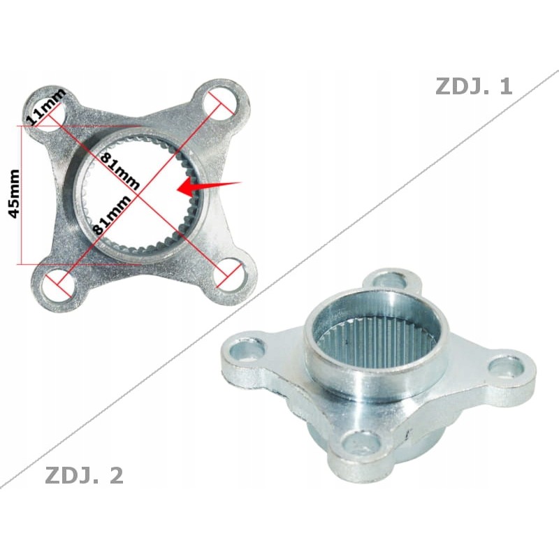 Rear axle sprocket hub atv150 gy diablo