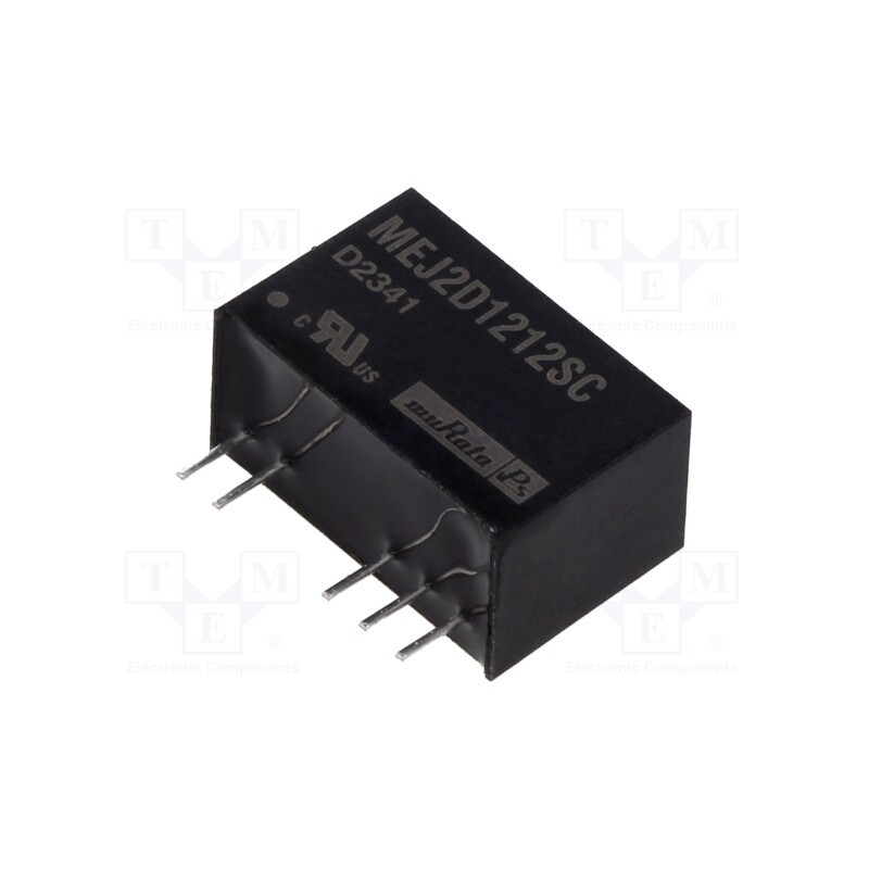 1 pcs x Murata Power Solutions - MEJ2D1212SC - Converter: DC/DC, 2W, Uin: 10.8÷13.2V, Uout: 12VDC, Uout2: -12VDC