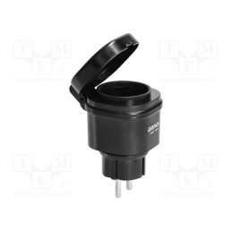 1 pcs x ORNO - OR-SH-1733(GS) - Power socket, plug-in, 230VAC, IP44, 30m, Control: wireless, black