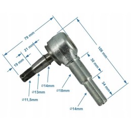 Front upper wishbone pin, quad bashan bs250as 43