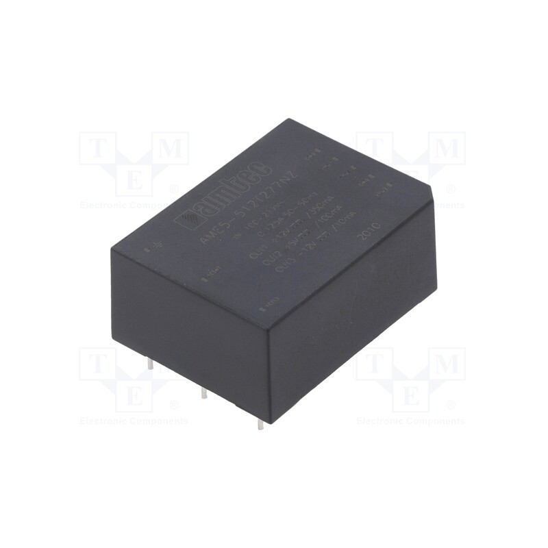 1 pcs x AIMTEC - AME5-512T277NZ - Converter: AC/DC, 4.8W, 85÷305VAC, Usup: 100÷430VDC, Uout: 12VDC