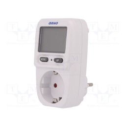 1 pcs x ORNO - OR-WAT-419-SCHUKO - Controller, IP20, 16A, 0÷50°C, Range: 0,000÷9999 COST/kWh/W/V