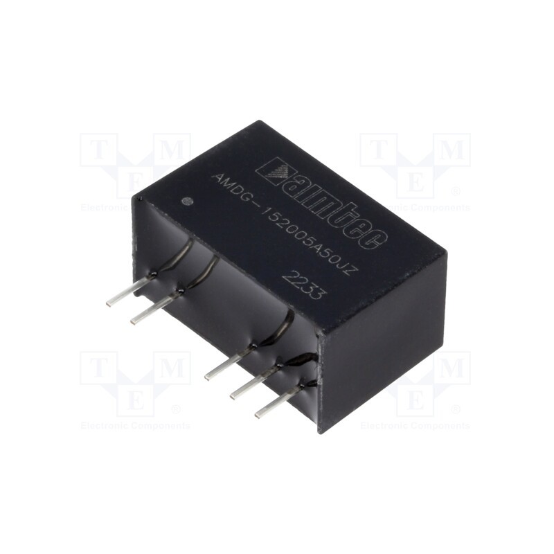 1 pcs x AIMTEC - AMDG-152005A50JZ - Converter: DC/DC, 2.25W, Uin: 13.5÷16.5V, Uout: 20VDC, Uout2: -5VDC