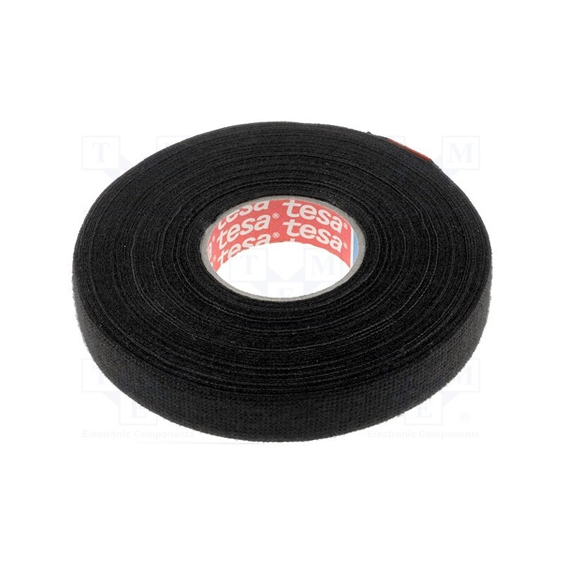 1 pcs x TESA - 51608-00009-00 - Tape: textile, W: 15mm, L: 25m, Thk: 300um, Automotive, black, 105°C