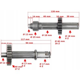 ATV 110 output clutch shaft, i.e