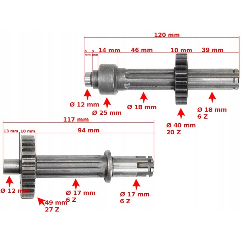ATV 110 output clutch shaft, i.e
